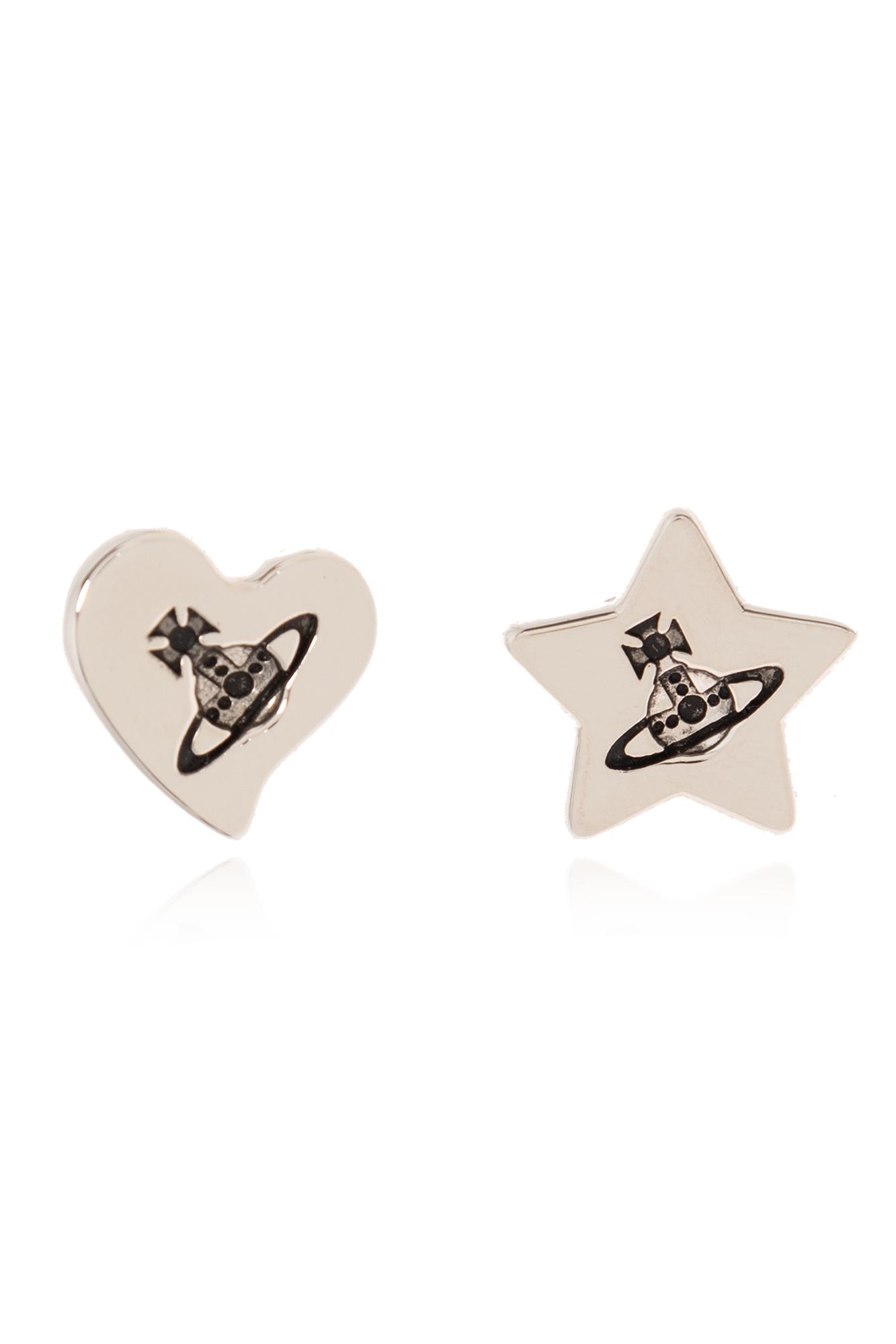 Silver Logo earrings Vivienne Westwood